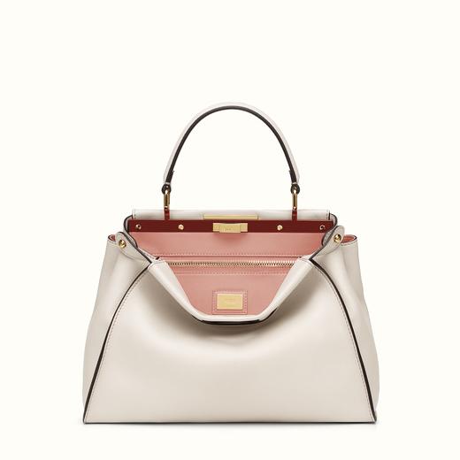 FENDI ピーカブー コピー パウダーグレー ハンドバッグ 8BN2903ZNF02T2